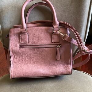 Mauve Handbag with Shoulder Straps